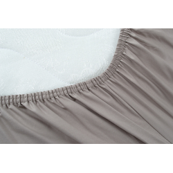 Простынь на резинке Penelope - Pure stone бежевый 100*200+35, , 3