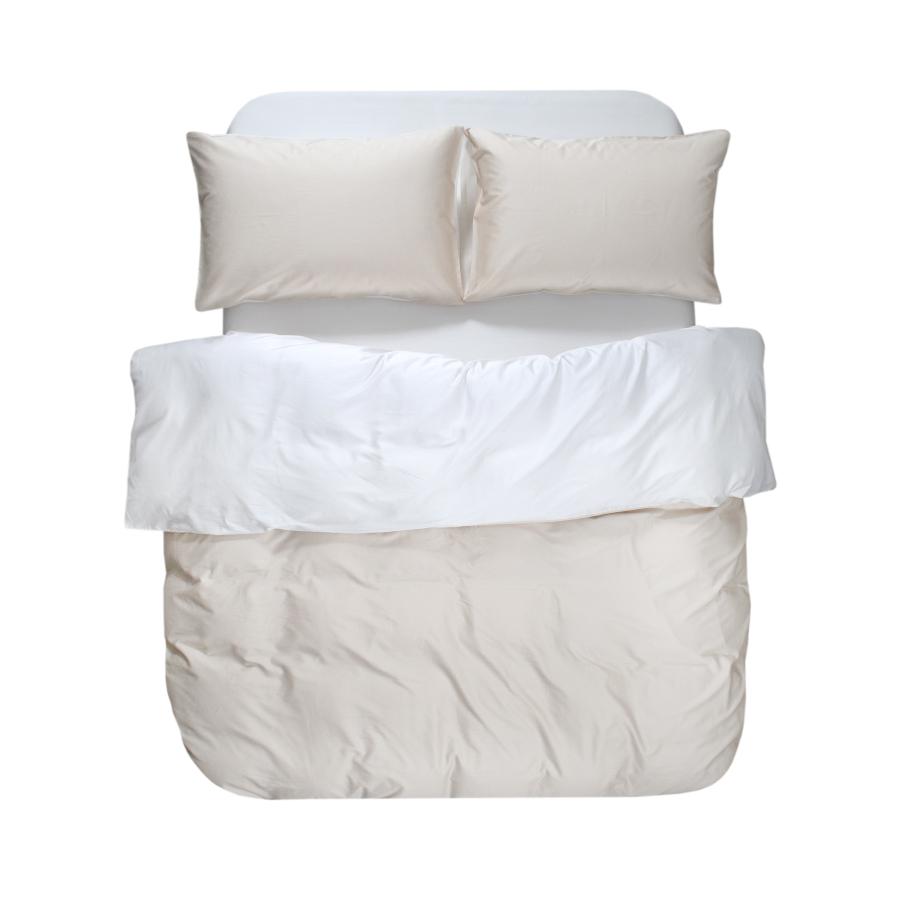 Постельное белье сатин premium 300ТС Lotus Home - Florida бежевый семейный