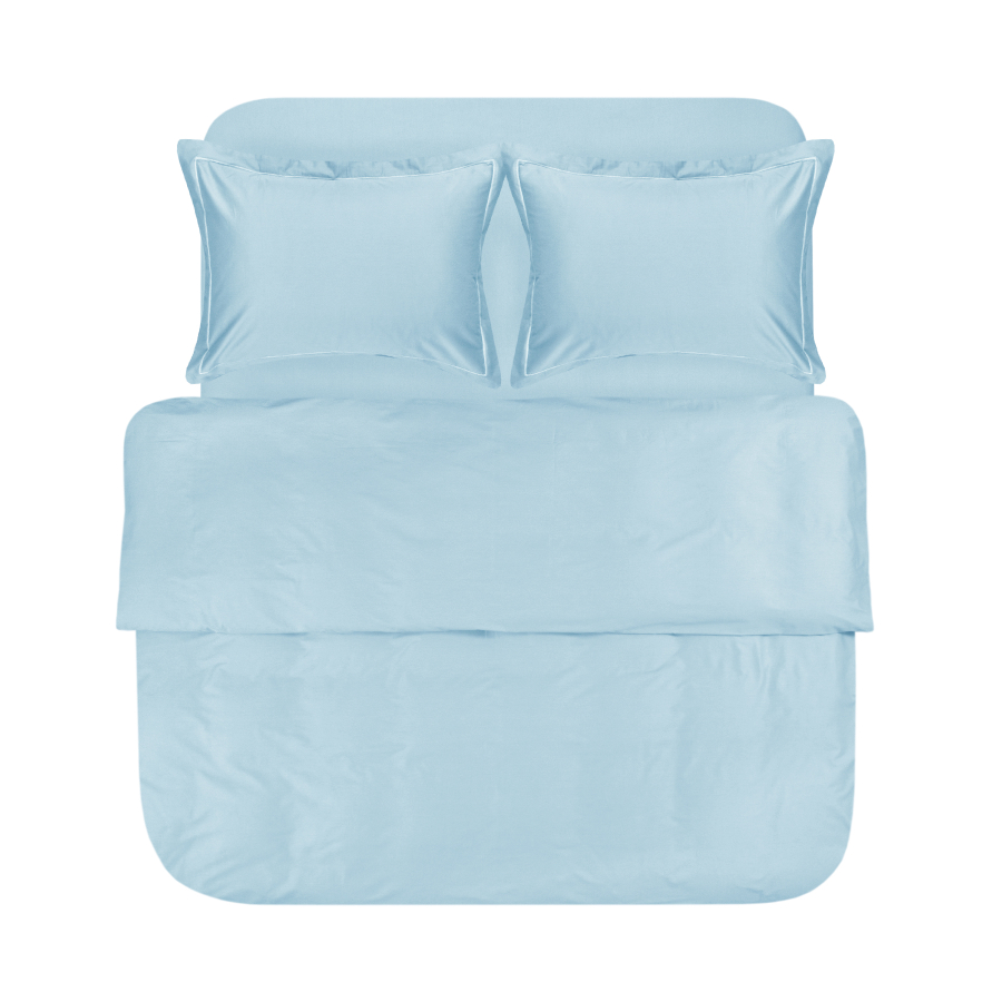 Постельное белье сатин Lotus Home - Dakota Modern голубой полуторный