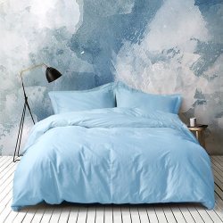 Постельное белье сатин Lotus Home - Dakota Modern голубой евро, , 3