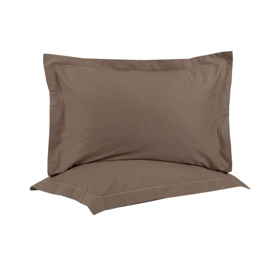 Наволочки сатин Lotus Home - Dakota Modern кофе 50*70+5 (2 шт)