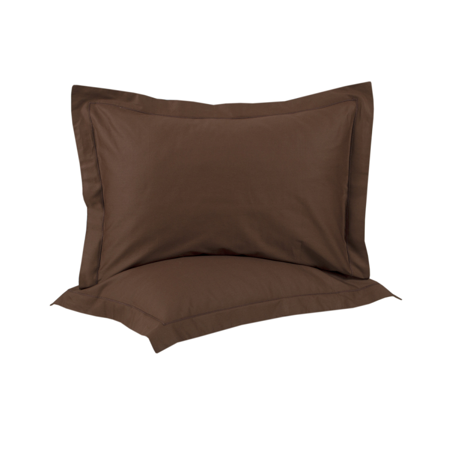 Наволочки сатин Lotus Home - Dakota Modern шоколадный 50*70+5 (2 шт)