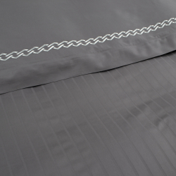 Постільна білизна Dantela Vita сатин з вишивкою - Nuans gri сірий сімейний, , 6