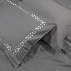 Постільна білизна Dantela Vita сатин з вишивкою - Nuans gri сірий сімейний, , 7