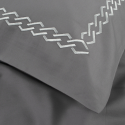 Постільна білизна Dantela Vita сатин з вишивкою - Nuans gri сірий сімейний, , 9