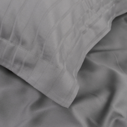 Постільна білизна Dantela Vita сатин з вишивкою - Nuans gri сірий сімейний, , 10