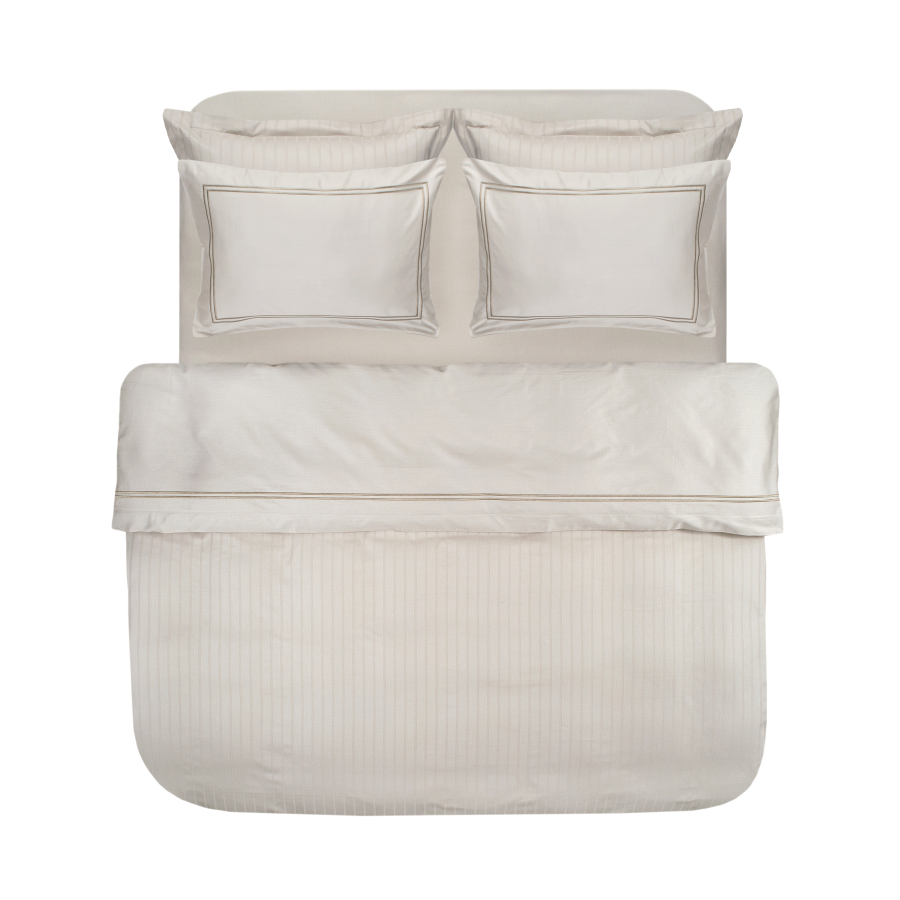 Постельное белье Dantela Vita сатин с вышивкой - Imge bej бежевый семейный