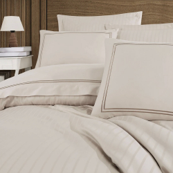 Постільна білизна Dantela Vita сатин з вишивкою - Imge bej бежевий сімейний, , 4