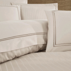 Постельное белье Dantela Vita сатин с вышивкой - Imge bej бежевый семейный, , 5