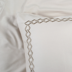 Постельное белье Dantela Vita сатин с вышивкой - Nuans bej бежевый семейный, , 6