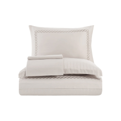 Постільна білизна Dantela Vita сатин з вишивкою - Nuans bej бежевий сімейний, , 11