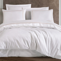 Постільна білизна Dantela Vita сатин з вишивкою - Imge beyaz білий сімейний, , 3