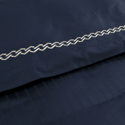 Постельное белье Dantela Vita сатин с вышивкой - Nuans lacivert синий семейный, , 6