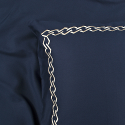 Постельное белье Dantela Vita сатин с вышивкой - Nuans lacivert синий семейный, , 7