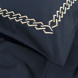 Постельное белье Dantela Vita сатин с вышивкой - Nuans lacivert синий семейный, , 10