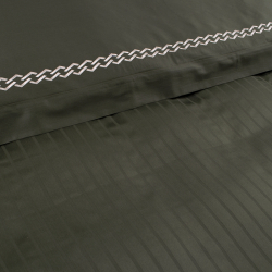 Постільна білизна Dantela Vita сатин з вишивкою - Nuans haki хакі сімейний, , 6