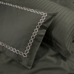 Постільна білизна Dantela Vita сатин з вишивкою - Nuans haki хакі сімейний, , 8