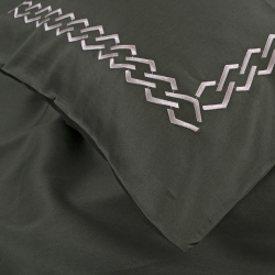 Постельное белье Dantela Vita сатин с вышивкой - Nuans haki хаки семейный, , 10