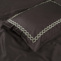 Постільна білизна Dantela Vita сатин з вишивкою - Nuans kahve коричневий сімейний, , 8