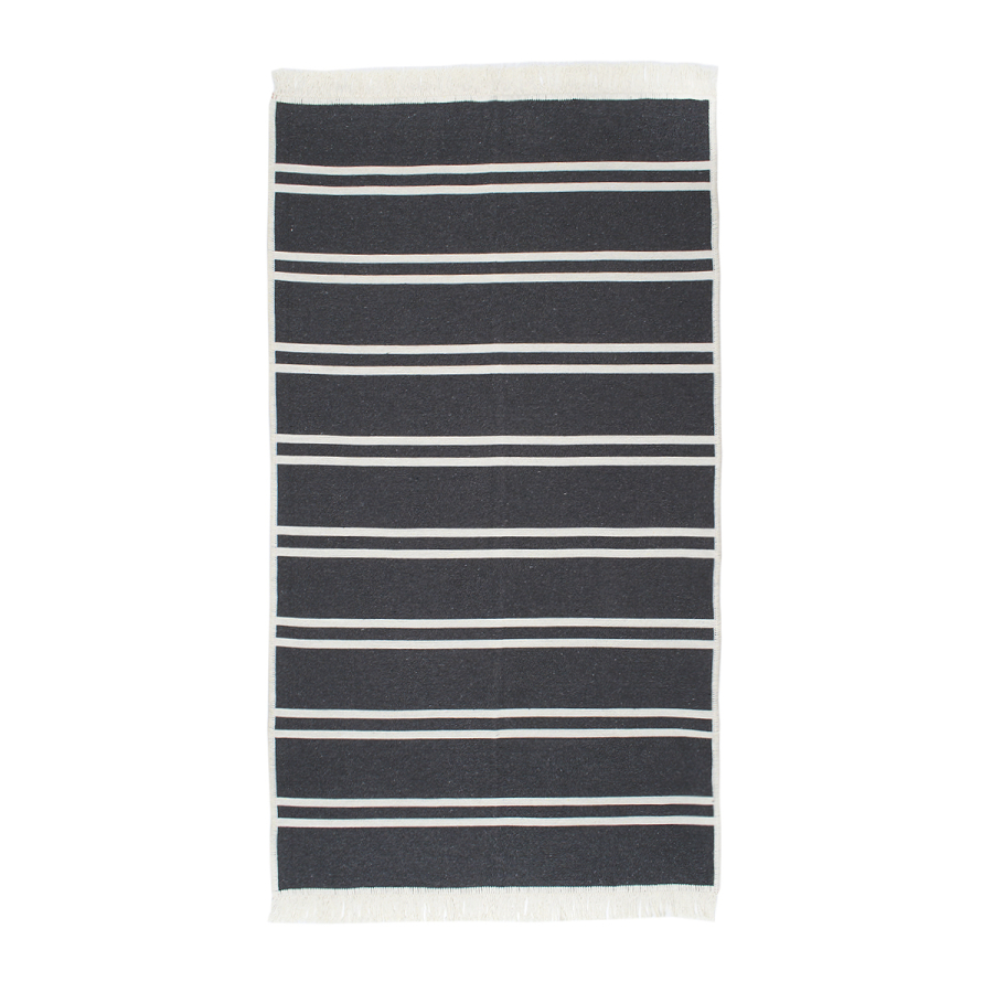 Килим Lotus Home - Infinity Stripe антрацит двосторонній 80*150