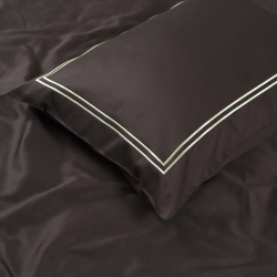 Постельное белье Dantela Vita сатин с вышивкой - Imge kahve коричневый семейный, , 5