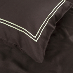 Постельное белье Dantela Vita сатин с вышивкой - Imge kahve коричневый семейный, , 6