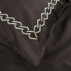 Постельное белье Dantela Vita сатин с вышивкой - Nuans kahve коричневый семейный, , 7