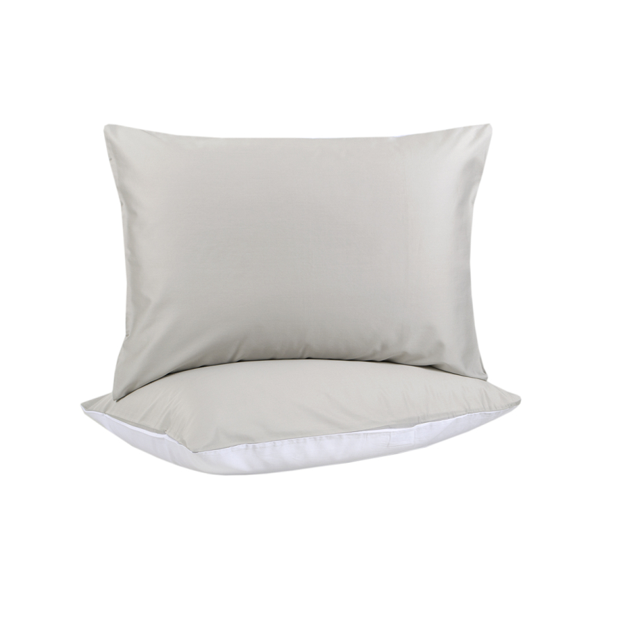 Наволочки сатин premium 300ТС Lotus Home - Florida сірий 50*70 (2 од)