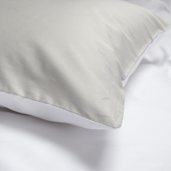 Наволочки сатин premium 300ТС Lotus Home - Florida сірий 50*70 (2 од), , 3