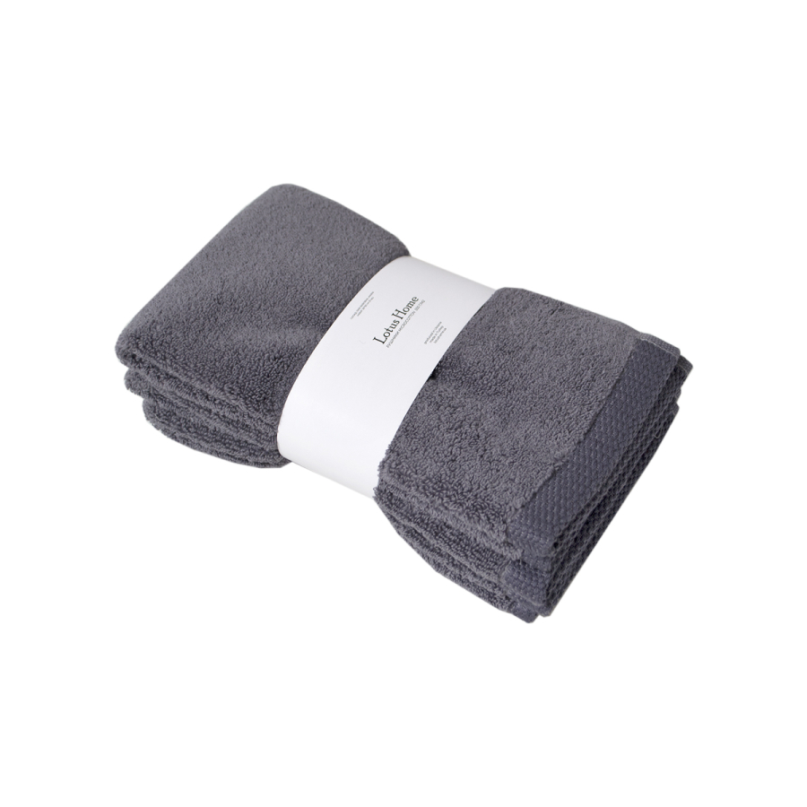 Набор полотенец Lotus Home Отель Premium - Microcotton Antrasit 30*50 550 г/м² (3 шт.)