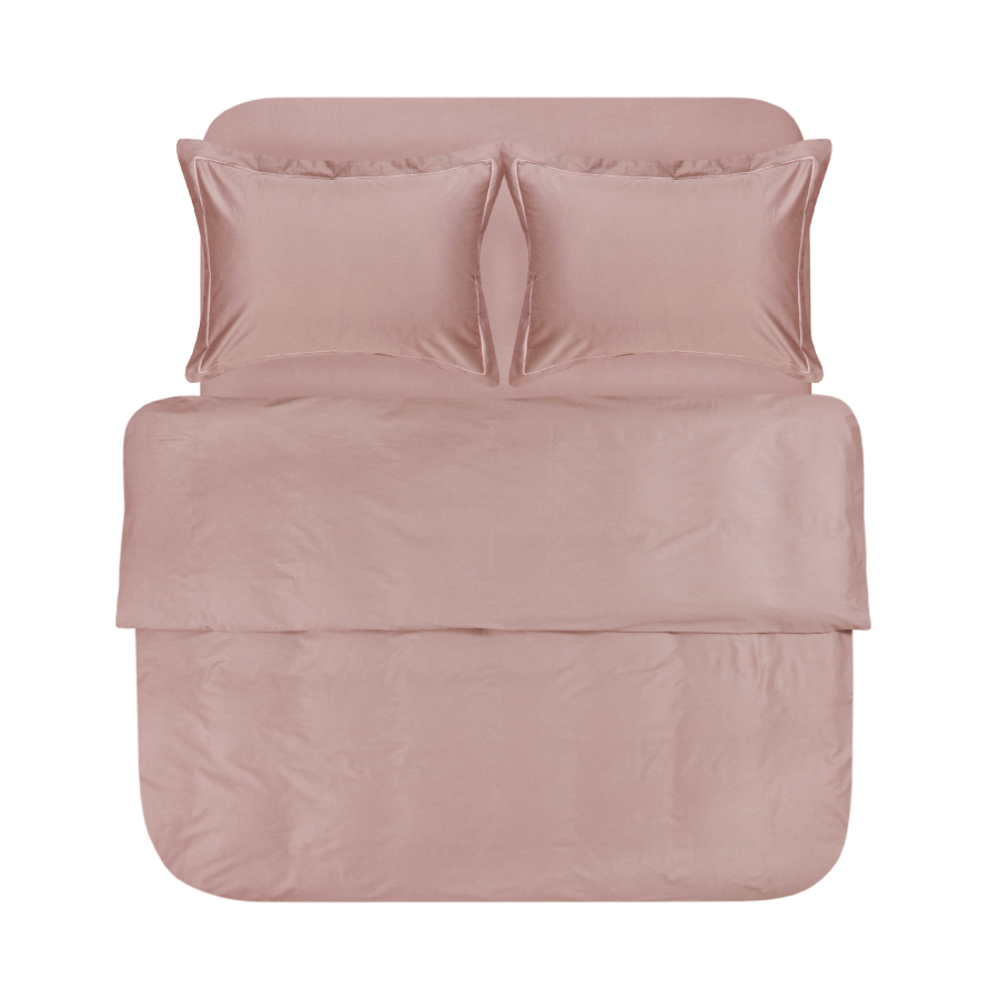 Постельное белье сатин Lotus Home - Dakota Modern пудровый евро