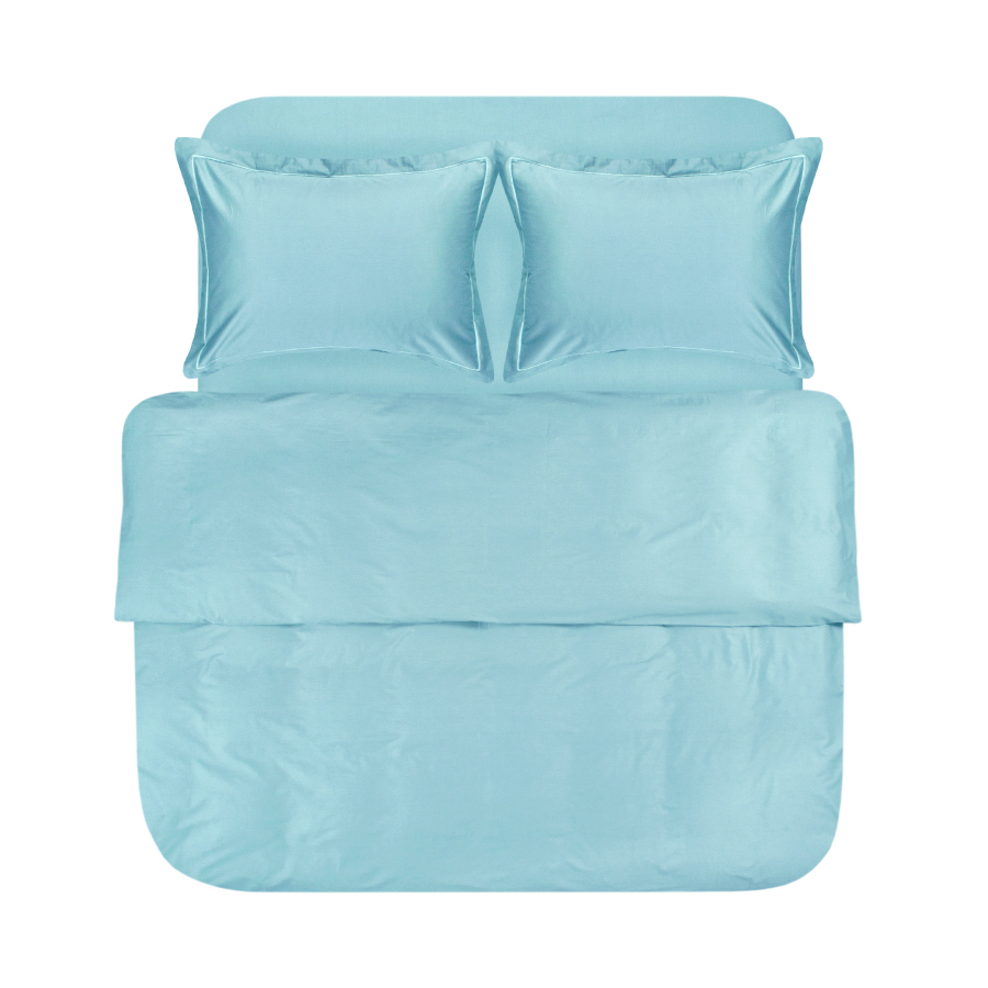 Постельное белье сатин Lotus Home - Dakota Modern бирюзовый евро