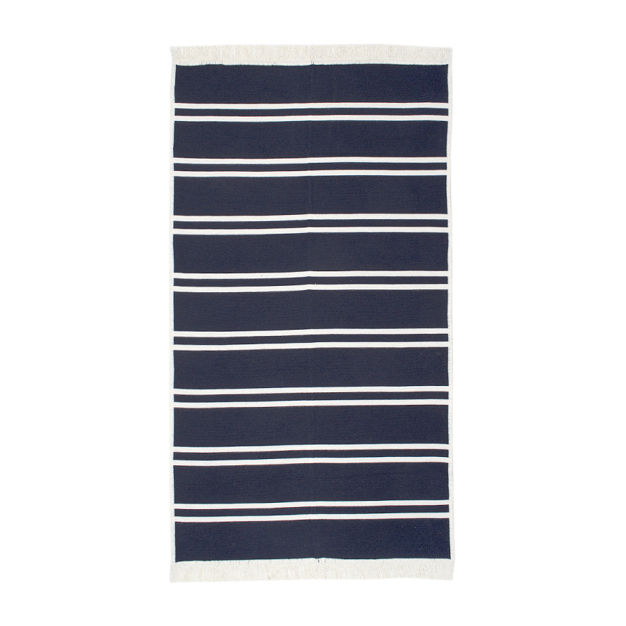 Ковер Lotus Home - Infinity Stripe тёмно-синий двусторонний 80*150