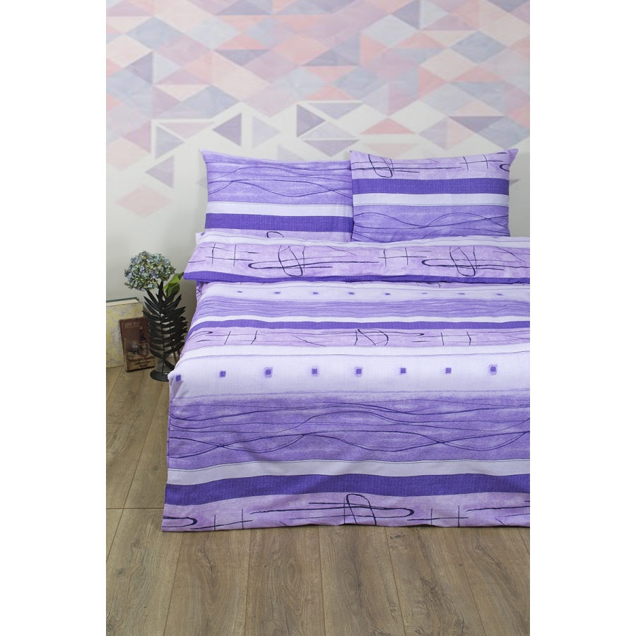 Постельное белье Lotus Ranforce - Mia лиловый двуспальное 