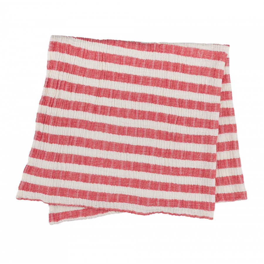 Плед-накидка Barine - Stripe Muslin kirmizi красный 77*82