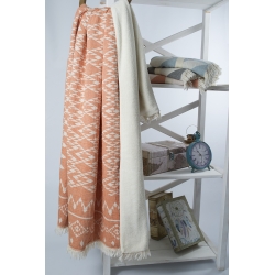 Плед микроплюш Barine - Kilim orange 130*170, , 4