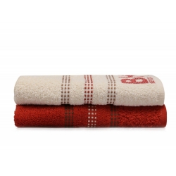 Набор полотенец Beverly Hills Polo Club - 355BHP1267 Botanik Brick Red, Cream 50*90, , 4