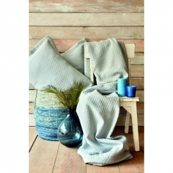 Покрывало с наволочкой Karaca Home - Charm bold mavi голубой 160*240 полуторный, , 2