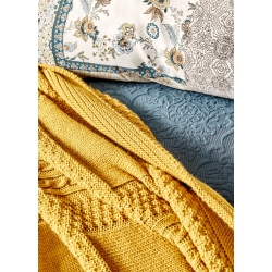 Набор постельное белье с покрывалом + плед Karaca Home - Maryam petrol 2020-1 изумруд евро, , 5