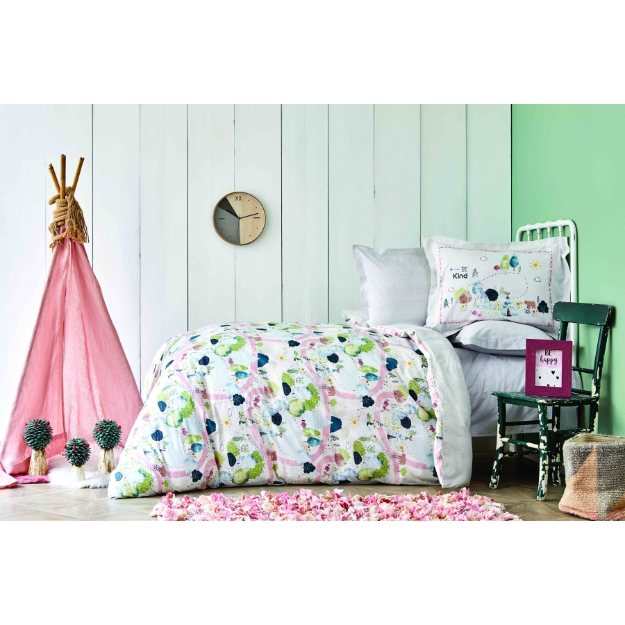 Постельное белье Karaca Home - Forest yesil 2020-2 зеленый ранфорс подростковое