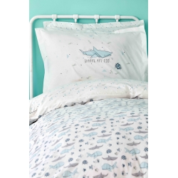 Постельное белье Karaca Home - Shark yesil 2020-2 зеленый ранфорс подростковое, , 2
