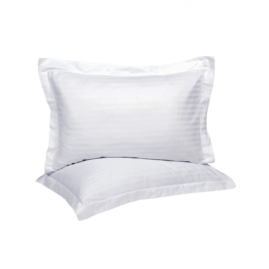 Наволочки Lotus Отель - Сатин Страйп 1*1 белый Турция 50*70+5 (2 шт)