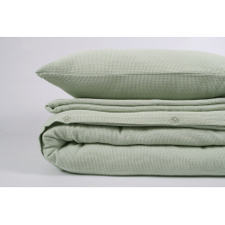 Постельное белье вафельное Barine - Waffle sage бирюзовый евро, , 4