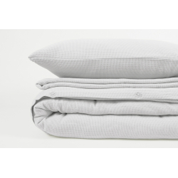 Постельное белье вафельное Barine - Waffle white белый евро, , 4