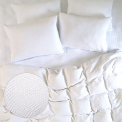 Постельное белье вафельное Barine - Waffle white белый евро, , 5