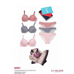Нижнее белье U.S. Polo Assn - Бюстгалтер + минибикини 60001 синий 80В-38р., , 2
