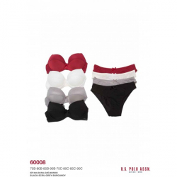 Нижнее белье U.S. Polo Assn - Бюстгалтер + минибикини 60008 серый 75В-36р., , 3