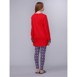Домашняя одежда U.S. Polo Assn - Пижама женская (длин.рукав) 15521 красная, L, , 4