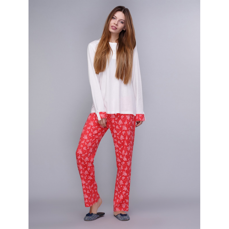 Домашняя одежда U.S. Polo Assn - Пижама женская (длин.рукав) 15110 молочная, L