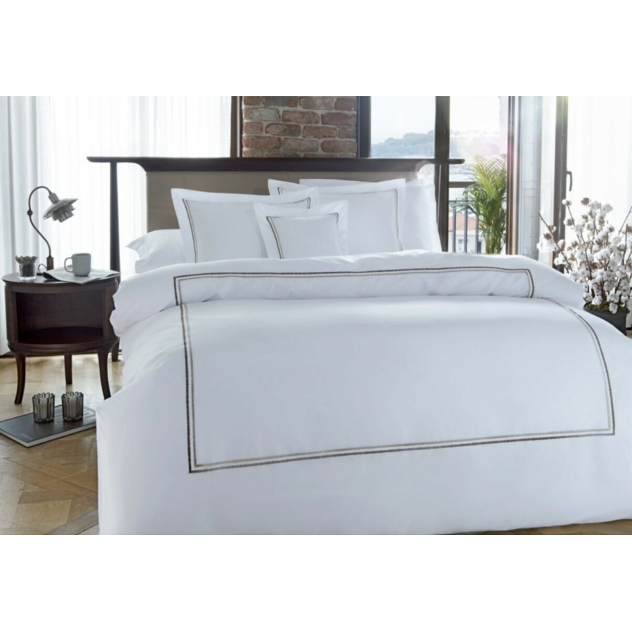 Постельное белье MieCasa сатин - Houston kahve-bej кофе-бежевый евро